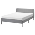 Bettgestell, gepolstert Knisa hellgrau 140x200 cm Angebote von SLATTUM bei IKEA Oldenburg für 99,00 €