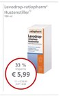 LINDA Premiumapotheke Burgdorf - Levodrop-ratiopharm Hustenstiller Angebot im Prospekt Levodrop-ratiopharm Hustenstiller bei LINDA Premiumapotheke im Burgdorf Prospekt für 5,99 €