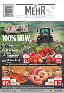 EDEKA Prospekt der Woche "Aktuelle Angebote" Seite 1, 11.08.2025 bis 16.08.2025 für Bochum Aktueller EDEKA Prospekt "Aktuelle Angebote" Seite 1 von 24 Seiten für Bochum
