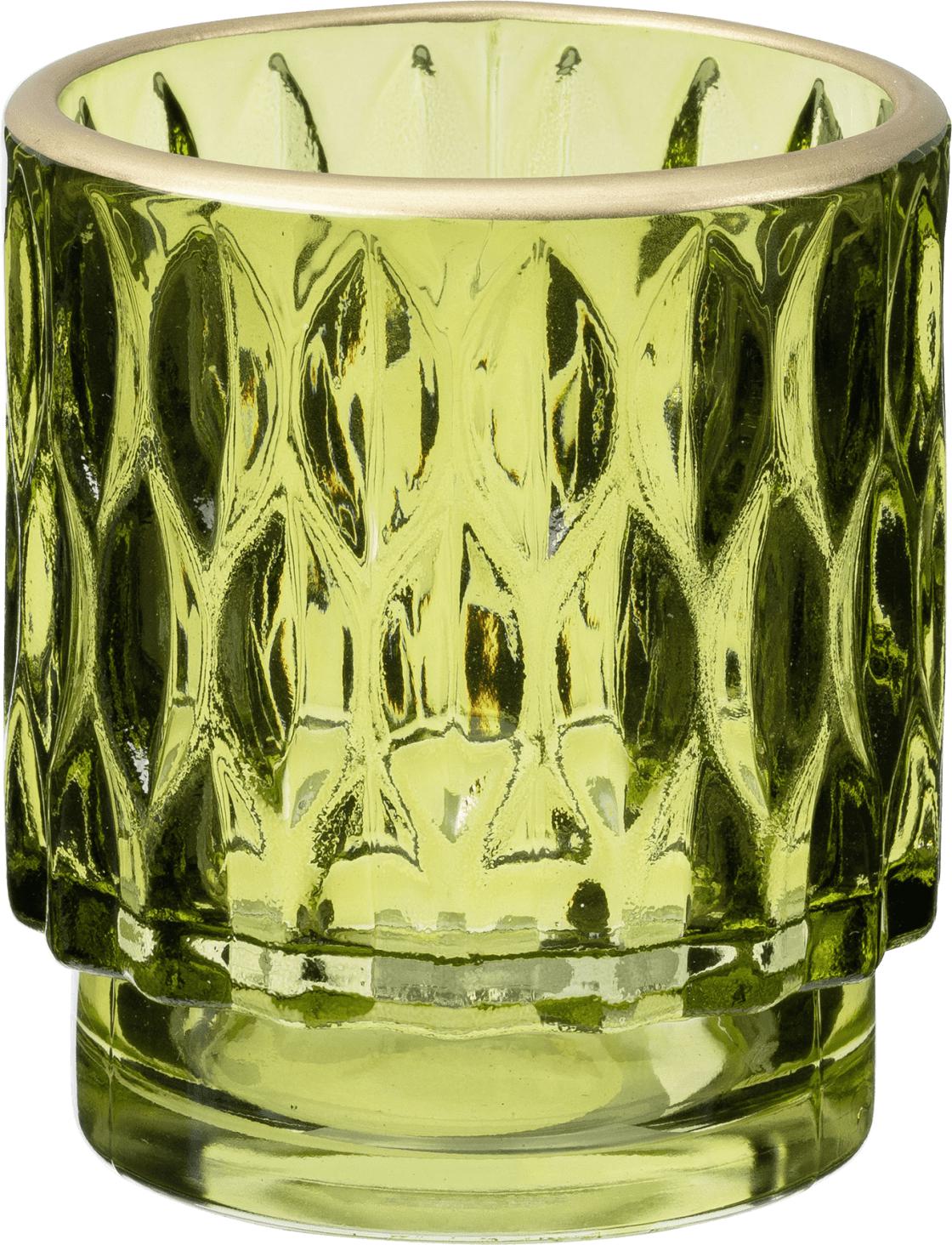 dm-drogerie markt Göhl - Glaskerzenhalter mit goldenem Rand Elypse grün Glaskerzenhalter mit goldenem Rand Elypse grün Angebot bei dm-drogerie markt Göhl im Prospekt Aktuelle Angebote
