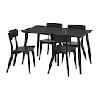 Tisch und 4 Stühle schwarz/schwarz Angebote von LISABO / LISABO bei IKEA Witten für 428,96 €