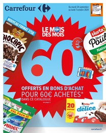 Catalogue Supermarchés Carrefour en cours à Paris et alentours, LE MOIS DES MOIS, 61 pages, 24/09/2024 - 07/10/2024