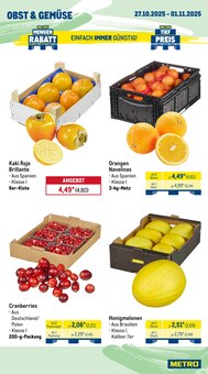 Obst im aktuellen METRO Prospekt (Essen) Obst im METRO Prospekt "Wochenangebote" mit 26 Seiten (Essen)