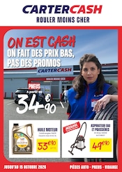 Prospectus Garages & Automobile CarterCash en cours à Quincy-Voisins et alentours, "ON EST CASH ON FAIT DES PRIX BAS, PAS DES PROMOS", 1 page, 04/09/2026 - 30/09/2026 Catalogue Garages & Automobile CarterCash en cours à Quincy-Voisins et alentours, "ON EST CASH ON FAIT DES PRIX BAS, PAS DES PROMOS", 1 page, 04/09/2026 - 30/09/2026