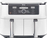 Foodi Max Dual Zone AF400EUWH Heißluftfritteuse von Ninja für 125,00 € bei MediaMarkt Saturn im Angebot Foodi Max Dual Zone AF400EUWH Heißluftfritteuse von Ninja im aktuellen MediaMarkt Saturn Prospekt