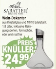 Wein-Dekanter im V-Markt Prospekt Wein-Dekanter von SABATIER im aktuellen V-Markt Prospekt für 24,99 €