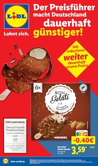 Eis im Lidl Prospekt "Der Preisführer macht Deutschland dauerhaft günstiger!" mit 36 Seiten (Duisburg)