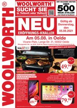 Woolworth Prospekt für Gütersloh mit 6 Seiten Woolworth Prospekt für Gütersloh: "Neueröffnung in Oelde", 6 Seiten, 05.08.2021 - 06.08.2021