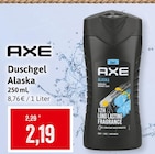 Duschgel Alaska im Angebot bei Kaufhaus Stolz in Greifswald Duschgel Alaska Angebote von Axe bei Kaufhaus Stolz Greifswald für 2,19 €