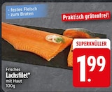 Frisches Lachsfilet im EDEKA Prospekt Frisches Lachsfilet von im aktuellen EDEKA Prospekt für 1,99 €