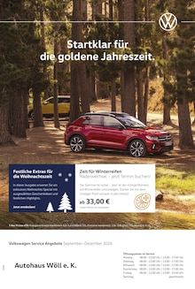 Aktueller Volkswagen Prospekt "Herbst im Kopf. Sicherheit im Auto." Aktueller Volkswagen Prospekt