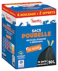 SACS POUBELLE 50LX10 LIENS COULISSANTS - NETTO en promo chez Netto Saint-Maur-des-Fossés à 5,12 €