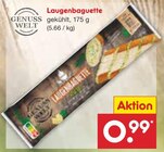 Laugenbaguette im Angebot bei Netto Marken-Discount in Stuttgart Laugenbaguette Angebote von GENUSS WELT bei Netto Marken-Discount Stuttgart für 0,99 €
