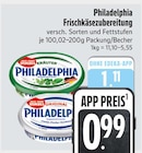 Frischkäsezubereitung im E xpress Prospekt Frischkäsezubereitung von Philadelphia im aktuellen E xpress Prospekt für 0,99 €