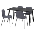 Tisch und 4 Stühle schwarz/Gunnared mittelgrau schwarz Angebote von LISABO / KARLPETTER bei IKEA Ulm für 388,96 €