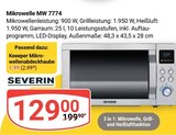 Mikrowelle MW 7774 im Angebot bei GLOBUS in Leipzig Mikrowelle MW 7774 Angebote von Severin bei GLOBUS Leipzig für 1,99 €