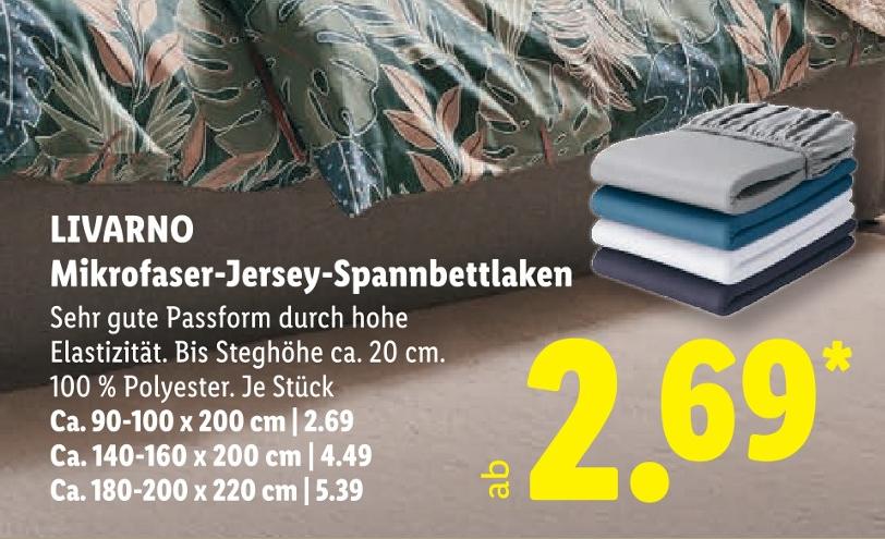 Mikrofaser-Jersey-Spannbettlaken