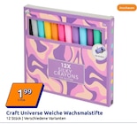 Weiche Wachsmalstifte von Craft Universe für 1,99 € bei Action im Angebot Weiche Wachsmalstifte von Craft Universe im aktuellen Action Prospekt