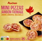 MINI PIZZA AU JAMBON ET FROMAGE SURGELÉES AUCHAN - AUCHAN en promo chez Auchan Hypermarché Douai à 4,64 €