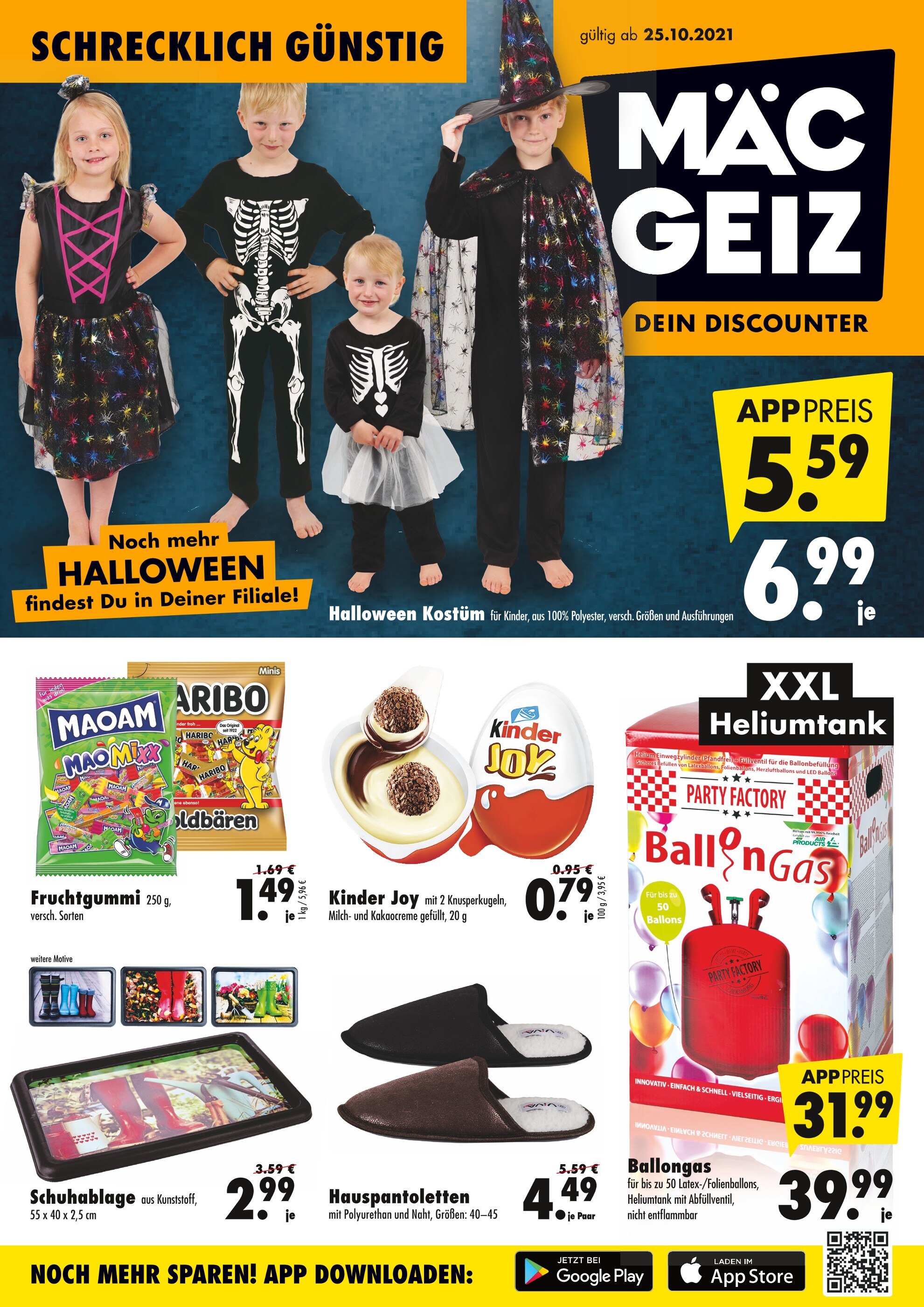 Mäc-Geiz Prospekt für Bebra mit 8 Seiten Mäc-Geiz Prospekt für Bebra: "Dein Discounter!", 8 Seiten, 25.10.2021 - 29.10.2021