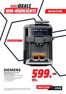 Kaffeevollautomat im MediaMarkt Saturn Prospekt "LET'S GO! DEALS WM-HIGHLIGHTS" mit 22 Seiten (Bottrop)