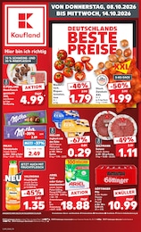 Kaufland Prospekt für Witzenhausen mit 70 Seiten Kaufland Prospekt für Witzenhausen: "Hier bin ich richtig", 70 Seiten, 08.10.2026 - 14.10.2026