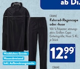 Fahrrad-Regencape Angebote von CRANE bei ALDI SÜD Nürnberg für 12,99 €