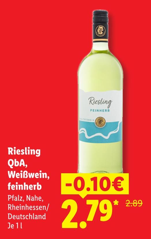 Riesling QbA, Weißwein