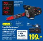 Benzin-Kettensäge mit Elektrostarter im Angebot bei Lidl in Viersen Benzin-Kettensäge mit Elektrostarter Angebote von Parkside Performance bei Lidl Viersen für 199,00 €