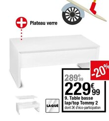 Table basse lap/top Tommy 2 - But à Puteaux Table basse lap/top Tommy 2 en promo chez But Puteaux à 229,99 €