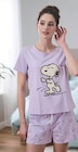 Pyjama Short - PEANUTS en promo à 8,99 € chez Aldi Pyjama Short - PEANUTS dans le catalogue Aldi