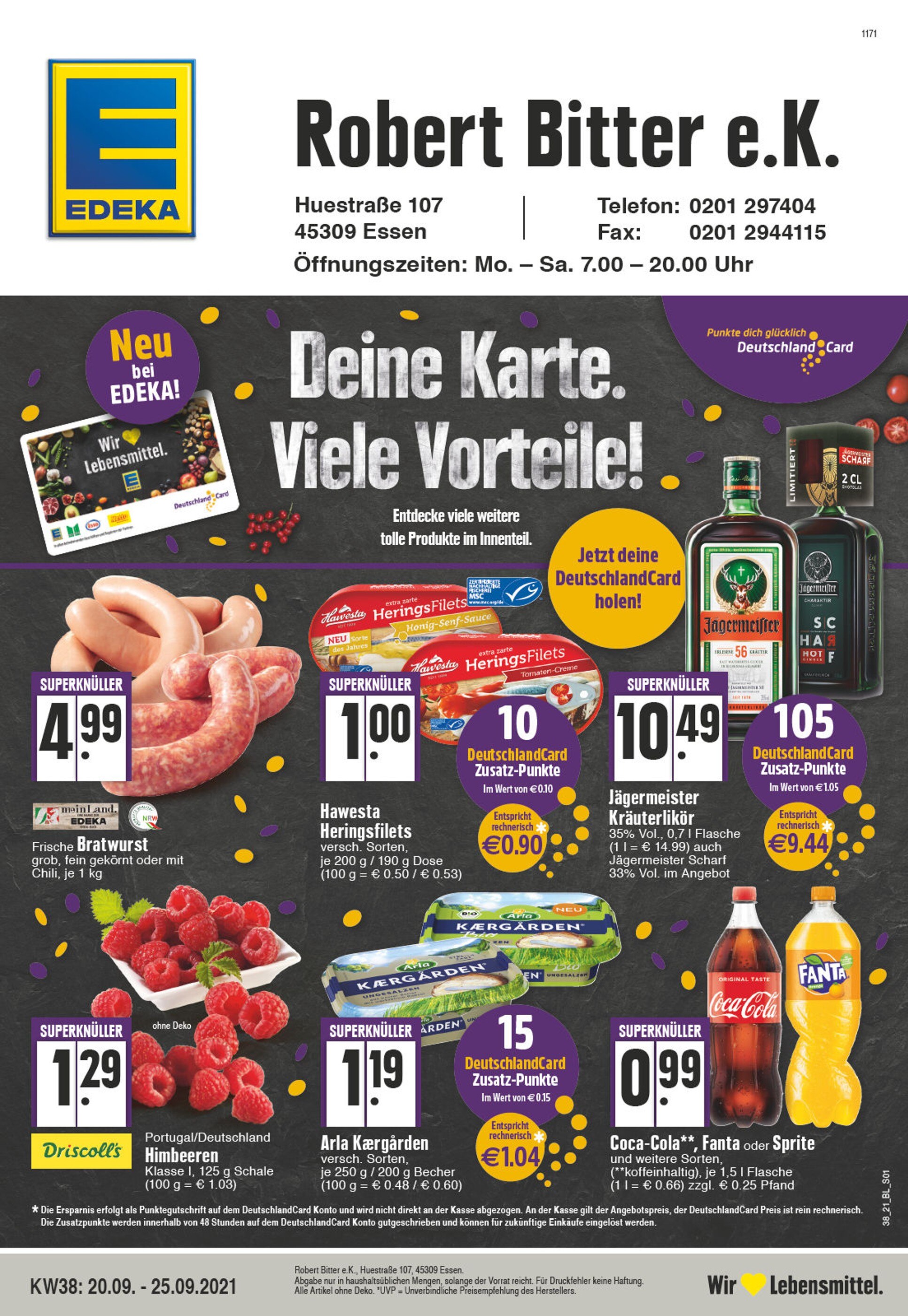 EDEKA Prospekt für Gelsenkirchen mit 32 Seiten EDEKA Prospekt für Gelsenkirchen: "Aktuelle Angebote", 32 Seiten, 20.09.2021 - 25.09.2021