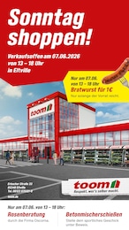 toom Baumarkt Prospekt für Nieder-Olm: "Sonntag shoppen!", 1 Seite, 07.06.2026 - 07.06.2026