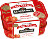 SARDINES SANS ARÊTES SAUCE TOMATE À L'HUILE D'OLIVE CONNÉTABLE - CONNETABLE en promo chez Auchan Hypermarché Neuilly-sur-Seine à 5,49 €