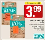 Lachs im Angebot bei WEZ in Bad Oeynhausen Lachs Angebote von Mein Lieblings bei WEZ Bad Oeynhausen für 3,99 €