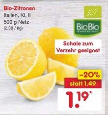 Bio-Zitronen bei Netto Marken-Discount in Ahlen Bio-Zitronen im Angebot bei Netto Marken-Discount Ahlen für 1,19 €