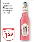 Limo Secco Zitrone im Angebot bei GLOBUS in Leipzig Limo Secco Zitrone Angebote von Söhnlein bei GLOBUS Leipzig für 1,29 €