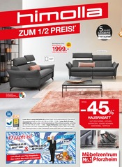 Sofa im Möbelzentrum Pforzheim Prospekt in Karlsruhe Aktueller Möbelzentrum Pforzheim Prospekt mit Sofa, "Himolla zum 1/2 Preis", Seite 1