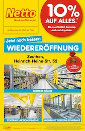 Aktueller Netto Marken-Discount Prospekt, "Wiedereröffnung - 10% auf ALLES", mit Angeboten der Woche, gültig von 24.02.2026 bis 24.02.2026