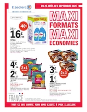 Catalogue Supermarchés E.Leclerc en cours à Sèvres-Anxaumont et alentours, "MAXI FORMATS MAXI ÉCONOMIES", 72 pages, 26/08/2025 - 06/09/2025
