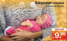 Kinderspielzeug im aktuellen Zimmermann Prospekt Babypuppe schlafend für 9,99 € bei Zimmermann im Angebot
