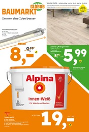 Laminat im Globus-Baumarkt Prospekt in Hoyerswerda Aktueller Globus-Baumarkt Prospekt mit Laminat, "Immer eine Idee besser", Seite 1