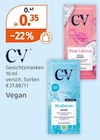 Gesichtsmaske im Müller Prospekt Gesichtsmaske von CV im aktuellen Müller Prospekt für 0,35 €