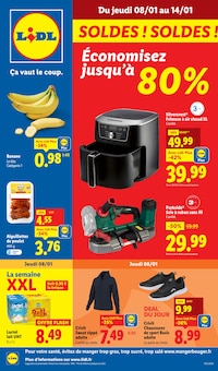 Prospectus Lidl de la semaine "SOLDES ! SOLDES ! Économisez jusqu'à 80 %" avec 85 pages, valide du 08/01/2026 au 14/01/2026 pour Massy et alentours