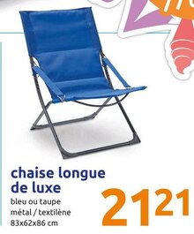Action Ingrandes - Chaise longue de luxe Promo Chaise longue de luxe dans le catalogue Action "Petits prix, grands sourires" à Ingrandes