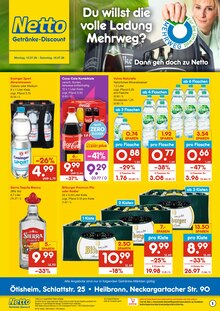 Cola im Netto Marken-Discount Prospekt "DER ORT, AN DEM DU IMMER AUSGEZEICHNETE PREISE FINDEST." mit 2 Seiten (Heilbronn)