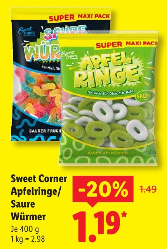 Apfelringe oder Saure Würmer