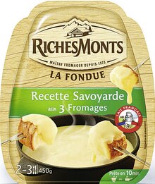 Fondue Suisse - RICHESMONTS - Géant Casino Fondue Suisse - RICHESMONTS à 3,14 € dans le catalogue Géant Casino "Les 366 jours les + promo de France"