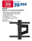 Support TV mural étirable SMF421 - SANUS dans le catalogue Costco