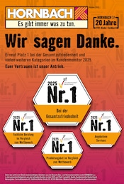 Hornbach Baumärkte Prospekt der aktuellen Woche mit 34 Seiten, gültig von 01.10.2025 bis 29.10.2025, in Kelkheim und Umgebung Aktueller Hornbach Baumärkte Prospekt in Kelkheim und Umgebung, "Wir sagen Danke." mit 34 Seiten, 01.10.2025 - 29.10.2025